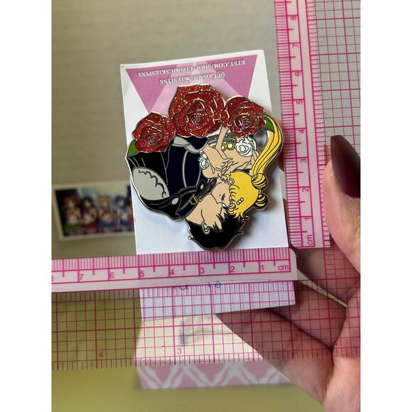 Sailor Moon Pin Anime Cosmic Skies Pins Princess Serenity & Prince Endymion Kiss - Picture 4 of 9